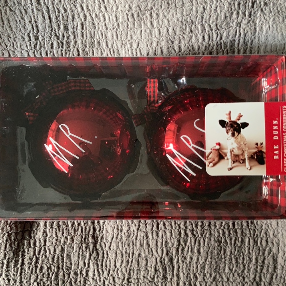 Rae Dunn Mr. & Mrs. Ornaments